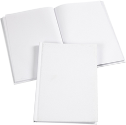 Creativ Company notitieboek wit A5 - blanco papier 60 pagina's
