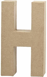 Creativ Company papier-mache letter H - knutselmateriaal 20,5cm bruin
