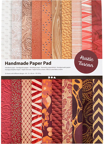 Creativ Company CC Papierblok Handgemaakt Rustic Tuscan A4 20 vel