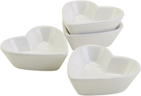 Creativ Company porseleinen schaaltjes hart wit 8 cm 12 stuks decoratie