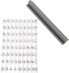 Creativ Company stempelset rubber letters en cijfers 6 mm wit