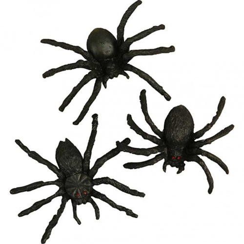 Creativ Company zwarte spinnen - Halloween decoratie 10 stuks kunststof