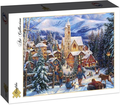 Grafika puzzel Chuck Pinson - legpuzzel Sledding To Town - 2000 stukjes-2