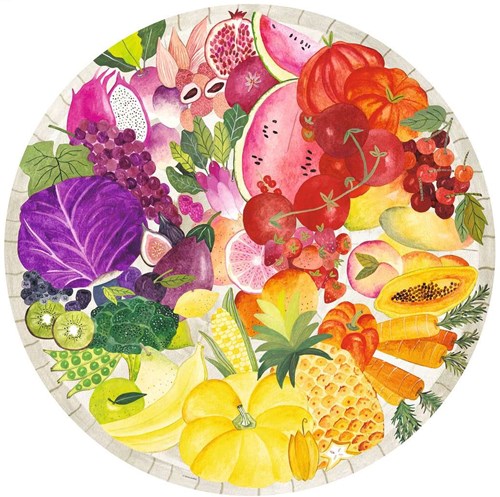 Ravensburger puzzel Fruits and Vegetables - ronde legpuzzel 500 stukjes