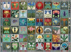 Cobble Hill legpuzzel Art Nouveau tegels - 1000 stukjes puzzelplezier