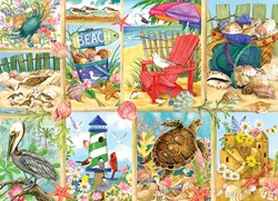 Cobble Hill puzzel strand 500 stukjes - kleurrijke legpuzzel volwassenen