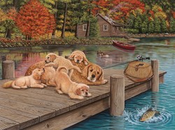 Cobble Hill legpuzzel Lazy Day on the Dock 275 stukjes puzzel volwassenen