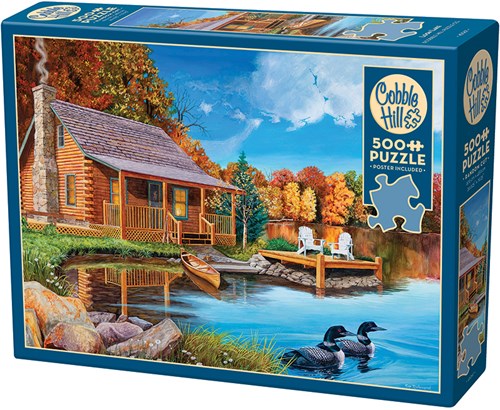 Cobble Hill legpuzzel XXL Loon Lake 500 stukjes karton-2