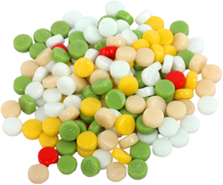 Colourful Mosaics mozaïek speelgoed Colourful Dots Mix Mediterrane 100 gr glas