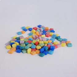Colourful Mosaics mozaïekstenen kleurrijke vierkanten mix tutti frutti 100g
