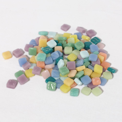 Colourful Mosaics mozaïek steentjes kleurrijke vierkanten mix pastel 100 gram