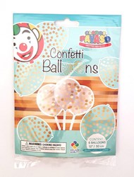 Globos ballonnen goud confetti 6 stuks feestdecoratie