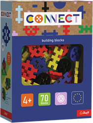 Trefl bouwblokken set - Connect Connect 70 stuks - kleurrijk constructiespeelgoed