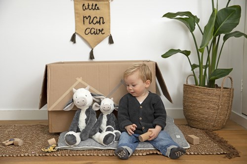 Happy Horse knuffel Koe Casper 38cm - zwart-wit pluche knuffeldier-2