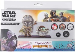 Craft Buddy Mandalorian & Grogu Crystal Art Duo Buddies XL knutselset