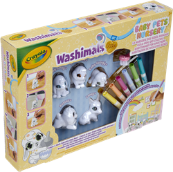 Crayola speelgoed Washimals Baby Pets Nursery set - creatief kleuren