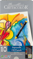 Cretacolor aquarelkrijt Aqua Sticks oliepastel set 10 kleuren