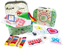 Buttonbag kruissteek knutselset - creatieve handwerkset voor kinderen