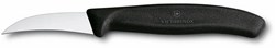 Victorinox schilmesje gebogen zwart keukenmes RVS 6cm
