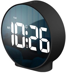 Attalos Digitale Wekker - Twee alarmen - Zwart - Dimbaar - USB & AAA batterij - Voor volwassenen & kinderen - tafelklok - reiswekker & kinderwekker - alarmklok