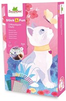 Sycomore mozaïek knutselset katten - creatieve stickerspeelset