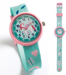 Djeco kinderhorloge Horse - educatief kwartshorloge paard