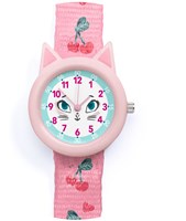 Djeco kinderhorloge Cat - kwartshorloge leren kloklezen waterdicht-2