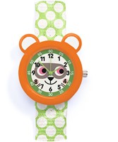 Djeco kinderhorloge Raccoon - leren kloklezen horloge-2