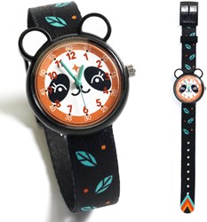 Djeco horloge voor kinderen - Panda design - educatief kwartshorloge