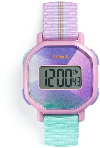 Djeco digitaal horloge Purple prisma waterdicht schokbestendig