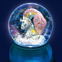 Djeco nachtlampje Unicorn - sneeuwbol glitterlamp kinderkamer-2