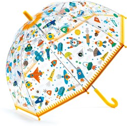 Djeco paraplu Space - kleurrijke kinderparaplu met ruimtethema