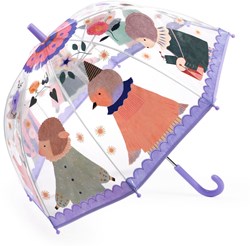 Djeco kinderparaplu muzikale dieren transparant kleurrijk regenaccessoire