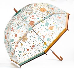 Djeco paraplu Little flowers - transparante bloemenparaplu voor volwassenen