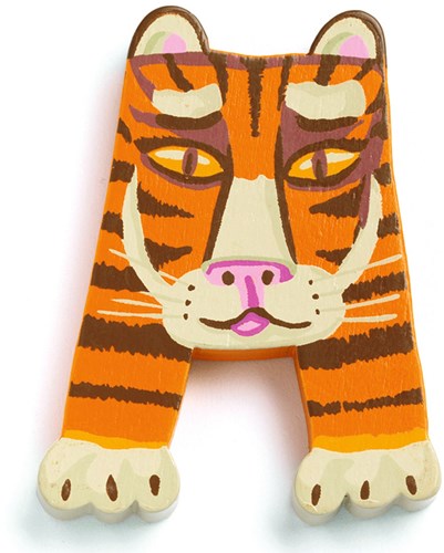 Djeco houten letter A dieren - alfabet decoratie kinderkamer