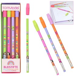 Depesche TOPModel potloden met gum SELFLOVE - kleurrijke schrijfset voor kinderen