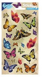 Totum stickervel glitter vlinders - creatieve hobbysticker voor kinderen