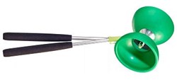 Eureka diabolo speelgoed Rubber Diabolo met aluminium stokken - donkergroen