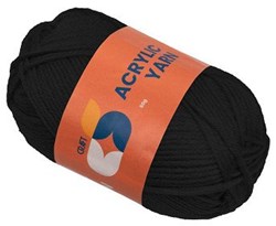 Colorations - Acrylgaren Zwart, 50g
