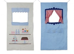 Planet Happy poppenkast theater café - kartonnen speelset voor kinderen
