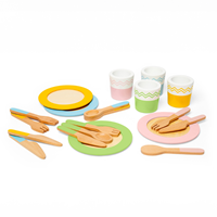 BigJigs houten diner servies set - speelgoed keukenset voor kinderen-2