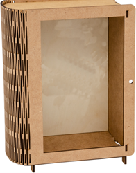Hobbygroep diorama kerstdecoratie MDF 19x10,3x25 cm decor box