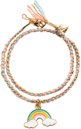Djeco kralen & sieraden Rainbow Kumihimo armbanden set - creatief speelgoed