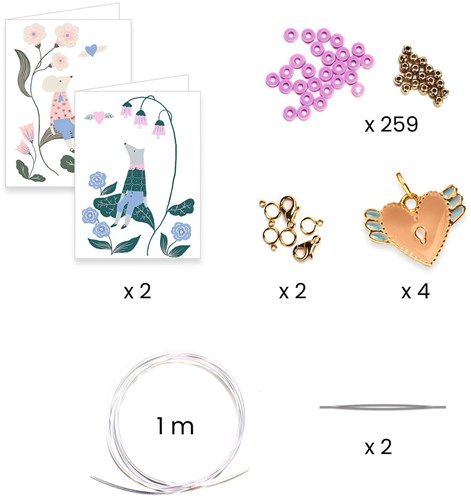 Djeco kralen & sieraden Heart Heishi - creatief speelgoed set-2