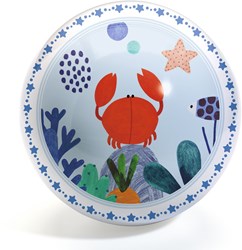 Djeco bal Fishee ball - kleurrijke speelbal zee thema Ø22 cm