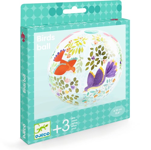 Djeco bal Birds bal - opblaasbare speelbal vogels 35 cm-2