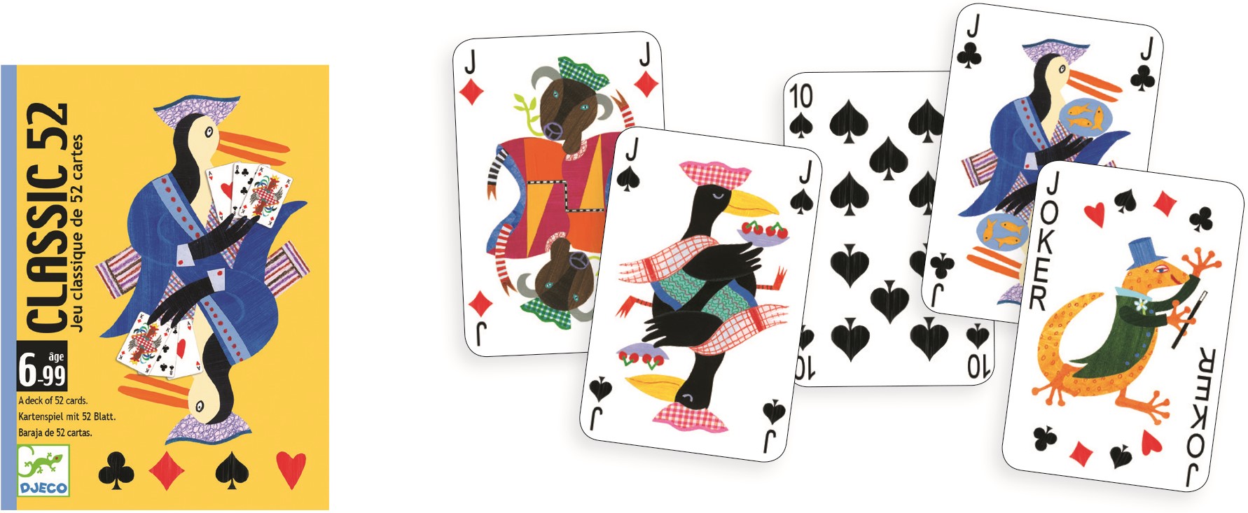 ingewikkeld stewardess vorst Djeco klaasiek kaartspel van 52 kaarten - 6+