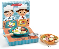 Djeco keukenspeelgoed Cook & Scratch - houten speelset FSC