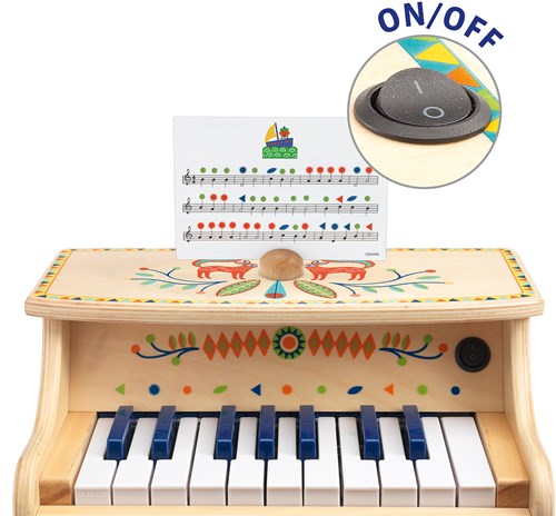Djeco elektronische piano - houten speelgoed piano voor kinderen-2