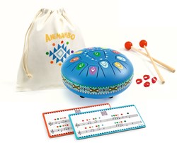 Djeco muziekinstrument speelgoed - Animambo grote tongtrommel 11 noten FSC